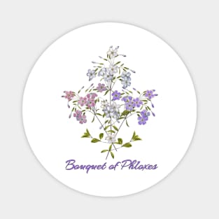 Summer Flowers - Bouquet of Phloxes- Phlox flower Magnet